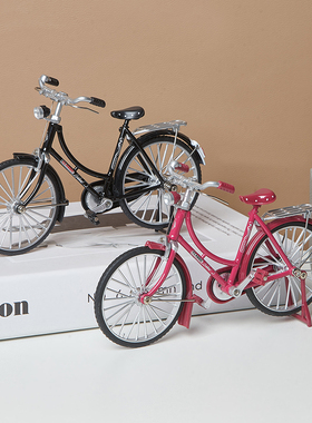 创意复古二八大杠自行车模型摆件客厅酒F柜装饰品8090后怀旧老物