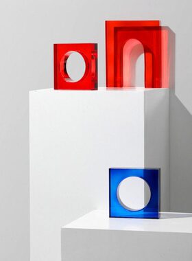 北欧样板房水晶轻奢客厅档形桌面创意书房书门家居装饰品书靠摆件