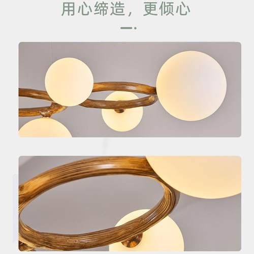 侘寂风仿树枝吊灯 网红民宿卧室创意日式灯具个性中古客厅餐厅灯 - 图1