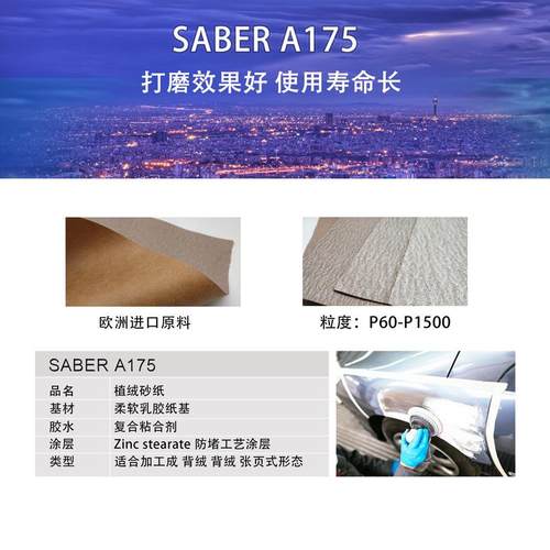 SABERA1756寸6孔5寸6孔干磨砂纸150MM打磨家具木材汽车表面 - 图0