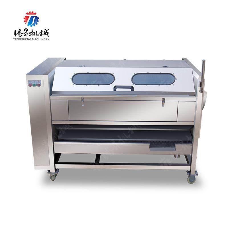 Factory direct sales of root vegetable cleaning machine, all stainless steel brush cleaning machine, Hunan Xiangtan water chestnut cleaning machine