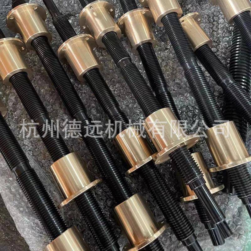 45#钢梯形丝杆正反牙升降传动丝杆T型扣丝杠配铜螺母丝母配件加工 - 图1