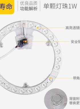 吸顶灯灯芯灯板圆形磁吸灯盘灯条护眼客厅卧室高亮灯珠灯泡
