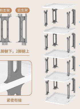 简易鞋架门口家用夹缝小型鞋柜办公室宿舍收纳神器多层防尘鞋架子