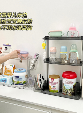 婴儿奶瓶置物架喂养台辅食工具沥水架宝宝奶瓶刷围兜餐具收纳盒箱