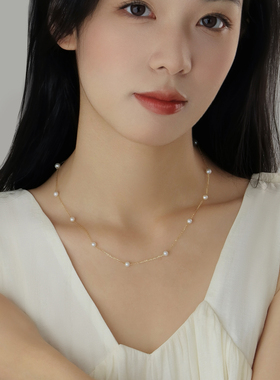 SEULEMENT满天星项链珍珠925银饰