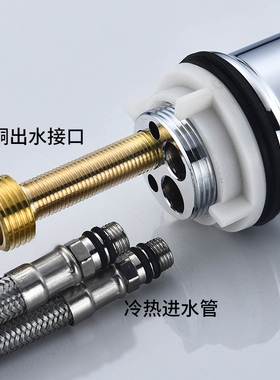 理发店美发店洗头床水龙头开关冷热混水阀手拧全铜混合阀发廊通用