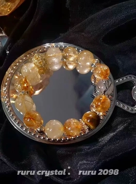 天然黄塔晶显白女生手串招桃花招财转运旺事业黄发晶水晶手链