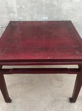 复古旧家具老中i堂一套八仙桌太师椅老物件怀旧民俗馆装饰摆件道