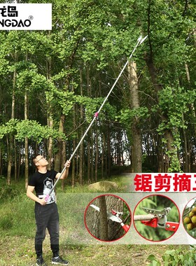 摘水果采摘莲蓬荔枝杨梅龙眼摘果神器伸缩杆高空剪树枝高枝剪剪刀