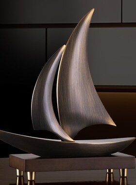 乘风破浪帆船摆件公司办公v室领导一帆风顺开业礼物高档装饰送男