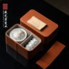 Shengyi Kiln Uncut Jade Porcelain Covered Bowl Portable Travel Tea Set