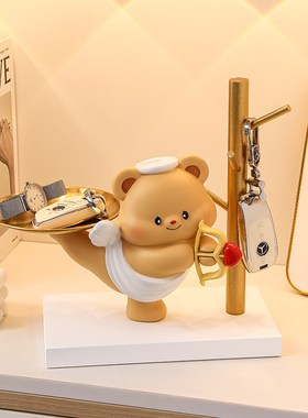 钥匙置物架收纳玄关摆件入户家居电视柜K桌面创意装饰品乔迁礼物