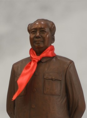 毛主席铜像纯铜雕塑毛爷爷背手站像办公室全身摆像全黄铜摆件