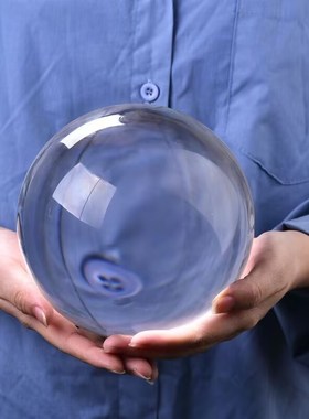 白水晶球透明圆球拍照摄影水晶球家居玄关装饰客厅办公室摆件