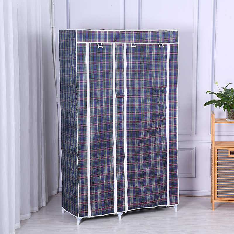 简易时尚衣柜铁网隔层布衣柜多层贮藏家用卧室钢管组装收纳挂衣橱,淘宝优惠券,粉丝福利购,淘宝优惠卷