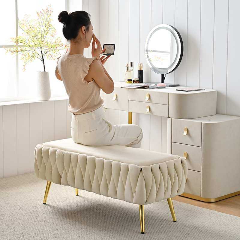 北欧沙发凳门口储物凳多功能试衣间鞋店换鞋凳家用收纳编制长条凳,淘宝优惠券,粉丝福利购,淘宝优惠卷