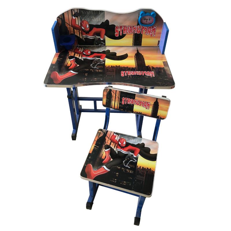 Foreign trade children's student desks and chairs home rental dining table training class desk cartoon lifting learning desk and chair set