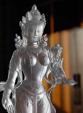 琉璃白度母绿度母观音菩萨佛像摆件佛堂客厅居家大尺寸佛像高70cm