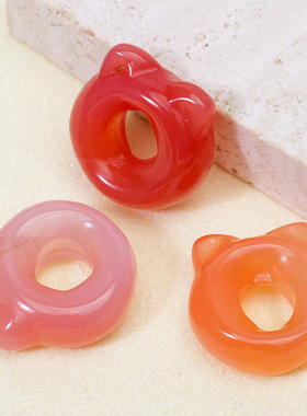 天然盐源玛瑙猫咪圈跑环