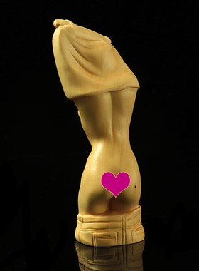 黄杨木雕把玩手把件精品人物雕刻工艺品中式家居实木小摆件裸美女