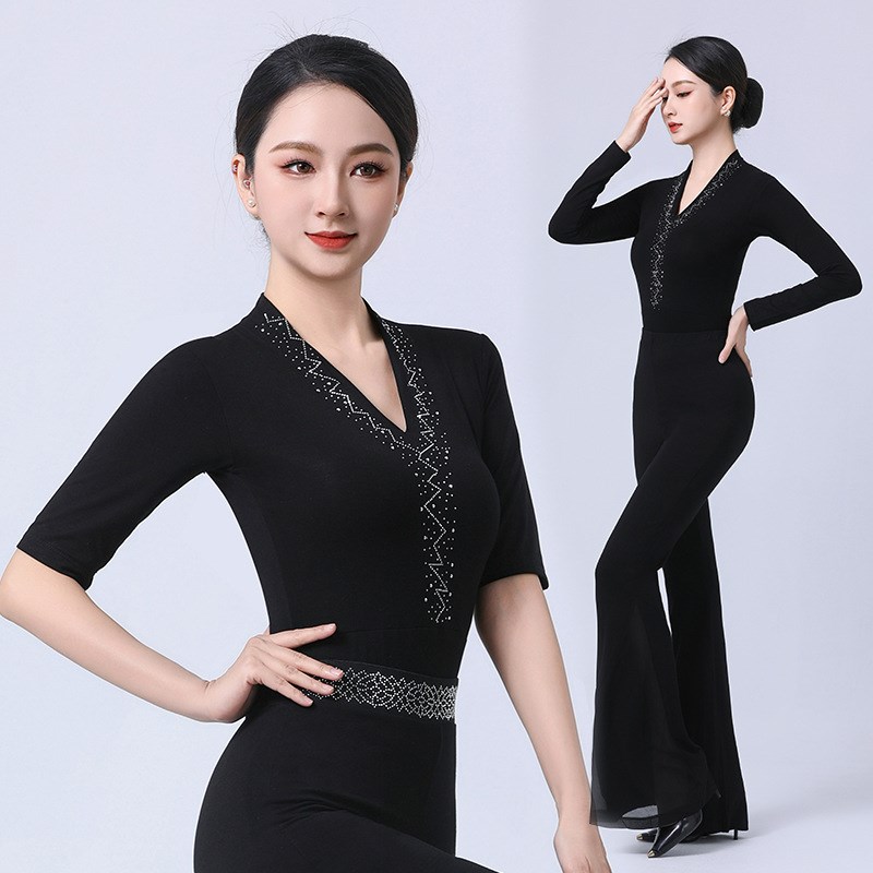 2025新款春夏形体训练服装气质礼仪走秀导师仪态体态基训模特套装 - 图0