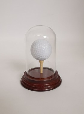 ins创意摆件 高尔夫球专用玻璃罩 签名纪念球 透明防尘收藏展示盒