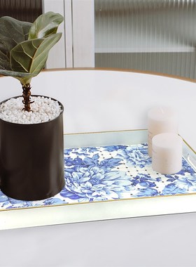 装饰托盘轻奢大号家居装饰摆件客厅玄关厨卫欧式样板间茶几高级感