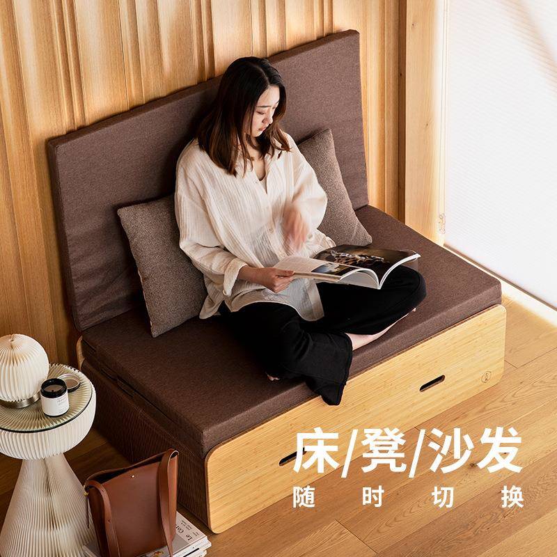 十八纸折叠床沙发床单人办公室午睡椅子小户型隐藏简易陪护多功能 - 图0