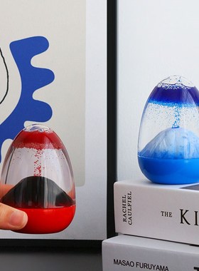 幼儿园小学科技教学模型火山爆发创意儿童房摆件液体油滴喷发沙漏