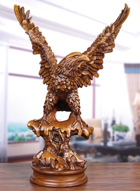 大号大展宏图老鹰摆件店铺开业招财摆设公司办公室客厅乔迁装饰品