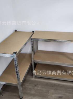 货架工厂镀锌货架金属角钢货架多规格多层木板自由置物架