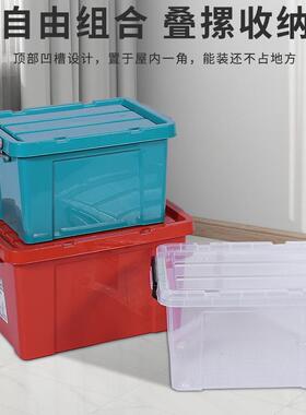 整理箱儿童文具收纳盒加厚储物箱大号衣服玩具收纳透明塑料箱