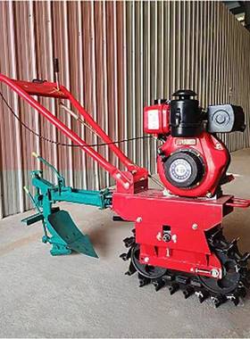 履带微耕机链轨式小型趟地犁地机农用手扶耕地机开沟机果园农耕机