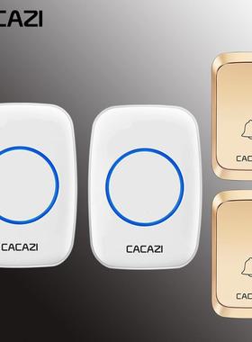 家用无线门铃二拖二门铃远距离防水遥控门铃58首音乐4音量带记忆