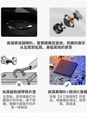 儿童钢琴电子琴玩具可弹奏宝宝小女孩初学者男木质家用便携式音乐