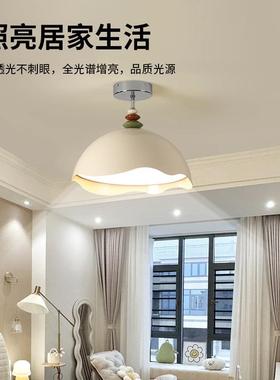普瑞芯片全光谱奶油花边主卧室餐厅吸顶灯书房护眼灯具2024新款