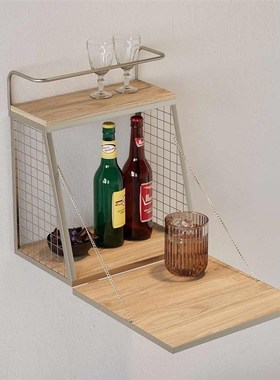 物简约家用家用吧台酒展示架架展示收纳式架架置酒柜悬挂杯架