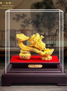 绒沙金家居招财办公家居摆件金鱼莲年有余年年有余开业礼品