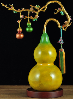 彩铜葫芦摆件招财葫芦创意家居客厅现在中式装饰乔迁新居商务礼品