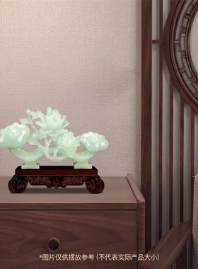 吉祥如意摆件入户玉如意家居客厅玄关电视柜酒柜装饰乔迁新居礼品