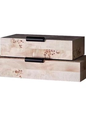 现代新中式肌理纹收纳盒首饰盒艺术创意摆件桌面装饰品家居样板间