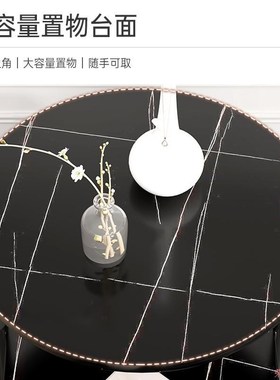 茶几边几沙发意式轻奢边桌简约现代侧边柜小户型客厅家用小圆桌子