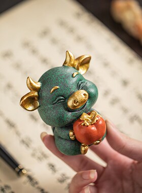 创意中式牛市大吉招财摆件诸事大吉可爱公仔办公桌面家居装饰礼品