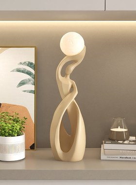 创意抽象人物艺术摆件家用卧室z床头小夜灯客厅玄关桌面家居装饰