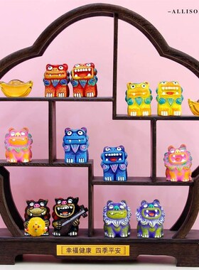 云南瓦猫创意家居客厅玄关办公桌装饰小摆件送乔迁新居纪念礼品