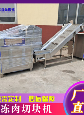 冻肉盘连续式液压切块机商用全自动鸡胸肉切块机肉制品切块设备