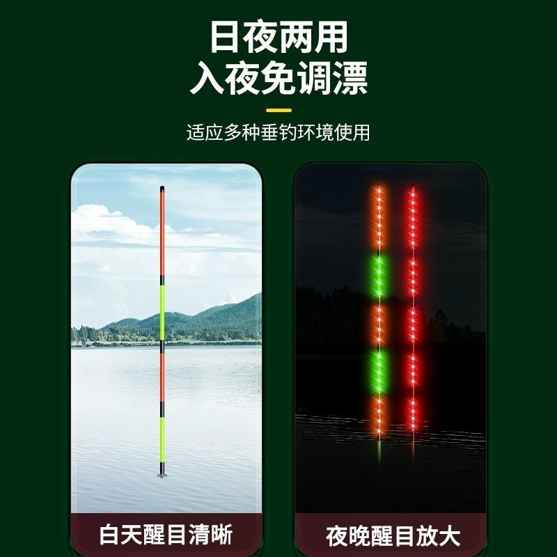 316/322超亮激光尾1.2mm日夜硬尾夜光鱼漂一体成型高灵敏电子漂,淘宝优惠券,粉丝福利购,淘宝优惠卷