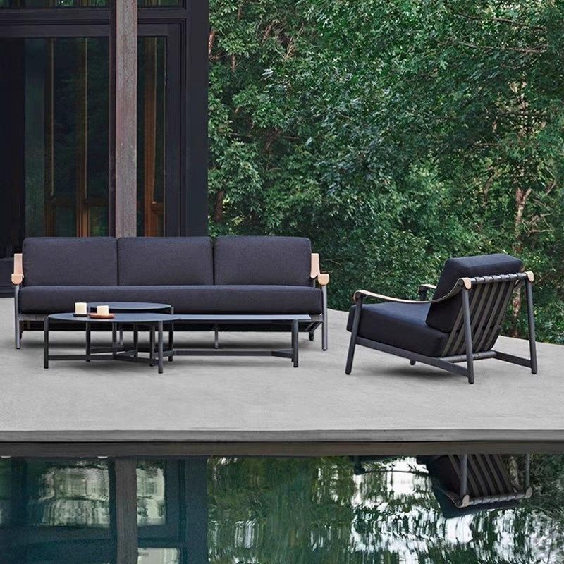 北欧户外庭院组合花园样板房室外休闲家具露天防水防晒铝合金沙发,淘宝优惠券,粉丝福利购,淘宝优惠卷