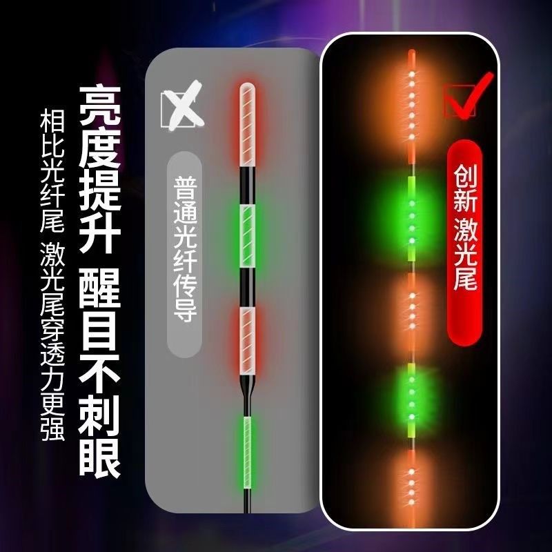 316/322超亮激光尾1.2mm日夜硬尾夜光鱼漂一体成型高灵敏电子漂,淘宝优惠券,粉丝福利购,淘宝优惠卷